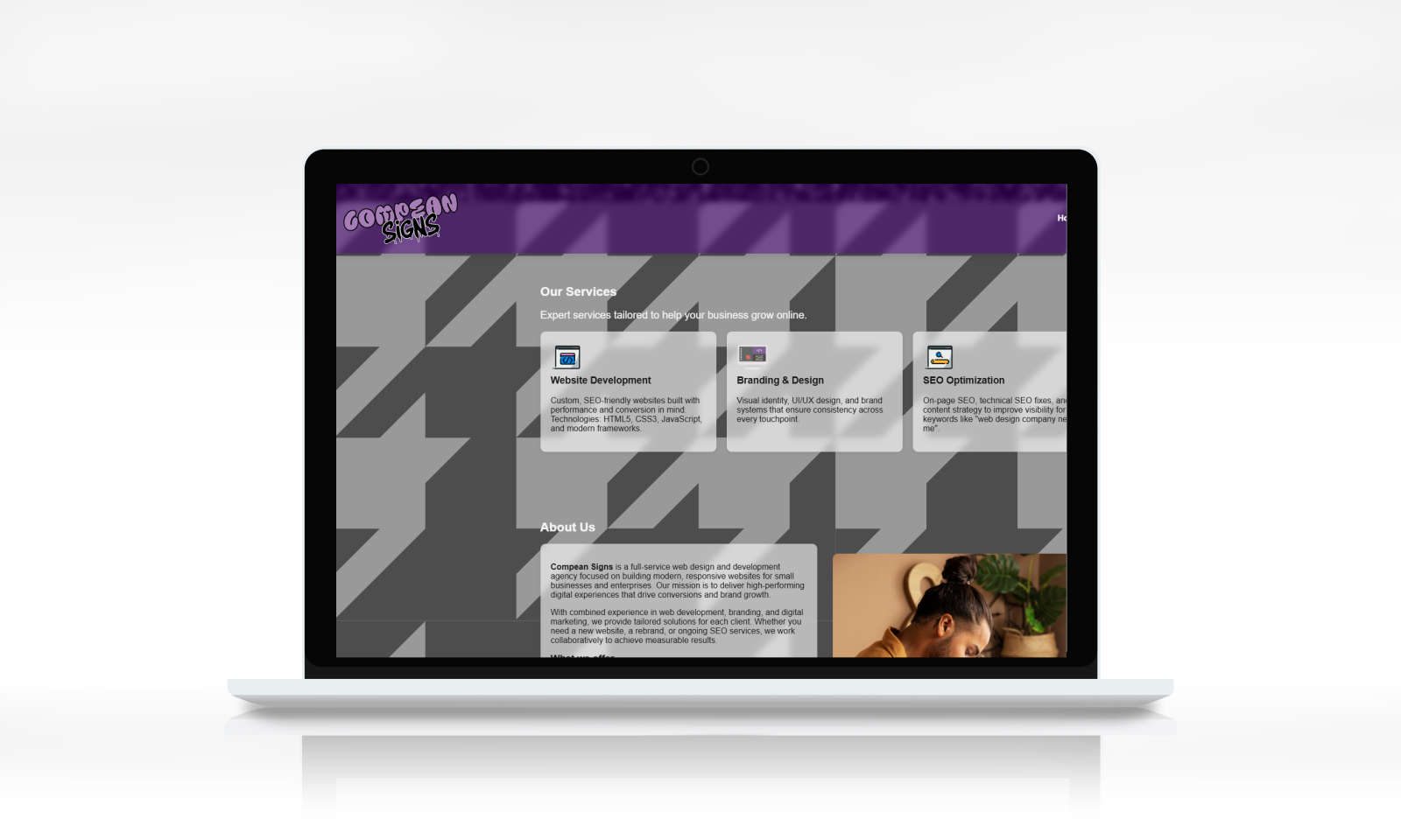 E-commerce website design example